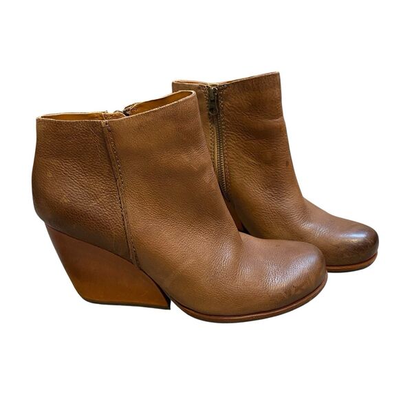 Korks Ease Wedge Ankle Booties Womens 8 EU 39 Brown Leather Boho Fairy Grunge - Picture 11 of 11